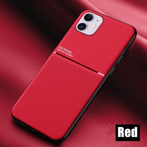 Apple iPhone 12 Mini Shockproof Heavy Duty Rugged Anti Knock Business Style Luxury Case Cover (Red) Apple iPhone 12 Mini Shockproof Heavy Duty Rugged Anti Knock Business Style Luxury Case Cover (Red)